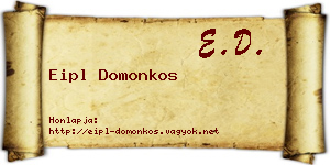 Eipl Domonkos névjegykártya